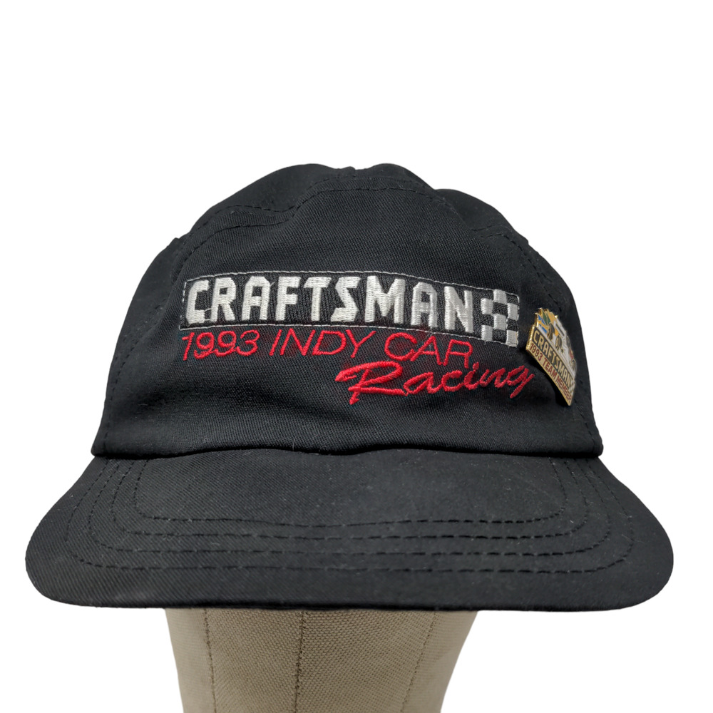 Craftsman Men's 1993 Indy Car Racing Hat Black OSFA Embroidered Logo Vintage